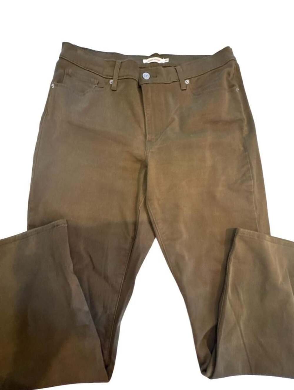 Levi's Classic Straight Women's Olive Green Pants Size 14